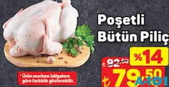 POŞETLİ BÜTÜN PİLİÇ KG
